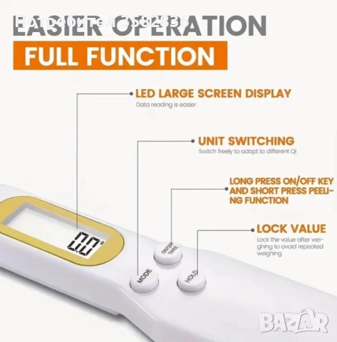 Цифрова кухненска везна с лъжица и LCD дисплей Kolzp – прецизно измерване на съставки, снимка 4 - Аксесоари за кухня - 52287205