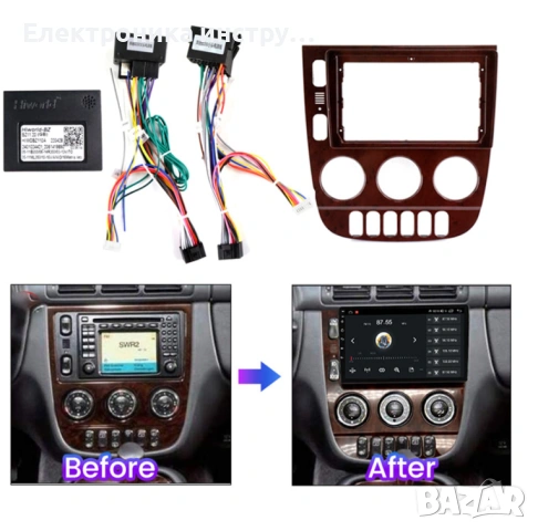 Android мултимедия GPS навигация CarPlay Android Auto + Камера – за Mercedes ML W163 1997-2002, снимка 3 - Аксесоари и консумативи - 54036893