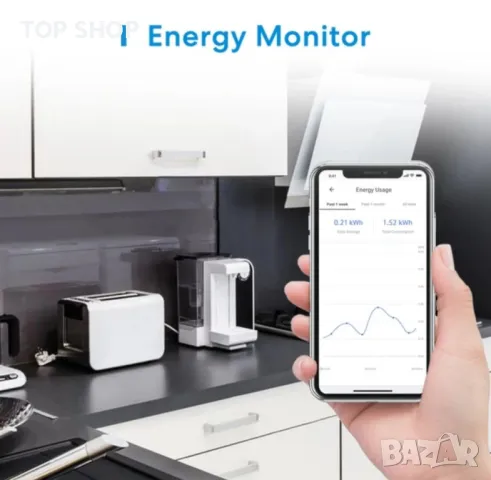 К-т 4бр. контакт Meross 16A Wi-Fi мониторинг на енергията съвместим с Alexa Google Home SmartThin, снимка 5 - Друга електроника - 49049681