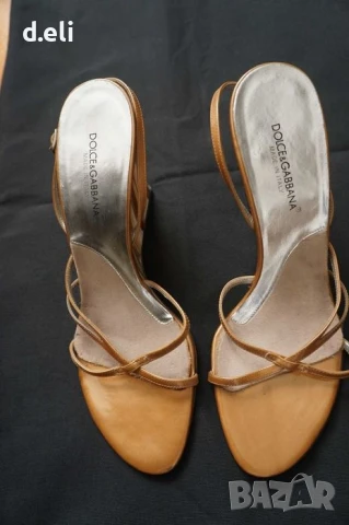 Dolce&Gabbaba Italy 🇮🇹 Size 38 100% Кожа Три вида сандали, снимка 5 - Сандали - 50946348
