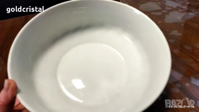 Стар български порцелан голяма купа , снимка 6 - Антикварни и старинни предмети - 50415566