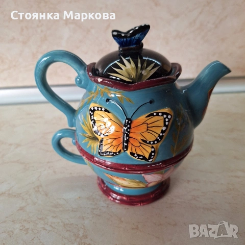 Красив керамичен комплект за чай