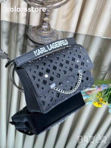 Луксозна Черна чанта K@rl Lagerfeld-GG30, снимка 2 - Чанти - 49483681