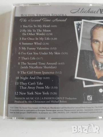 Michael Bolton – Bolton Swings Sinatra (The Second Time Around) - оригинален диск музика, снимка 2 - CD дискове - 52838045