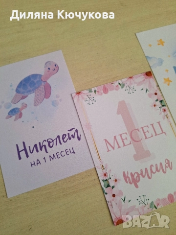 Фото Карти за месечинки - Комплект от 12 , снимка 2 - Други - 51786566