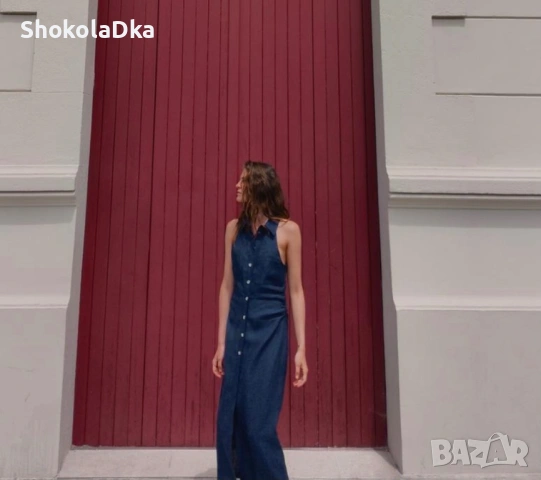 Нова рокля Zara 100 % лен размер S, снимка 3 - Рокли - 54355165