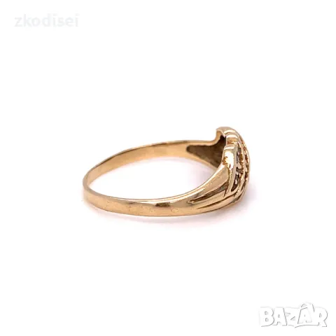 Златен дамски пръстен 2,95гр. размер:58 14кр. проба:585 модел:31335-5, снимка 3 - Пръстени - 50173200