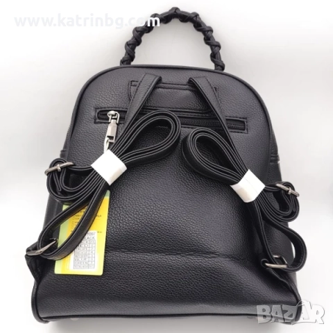 Елегантна дамска раница в черно с дръжка за ръка Код на продукта:DR-19, снимка 3 - Раници - 51615700