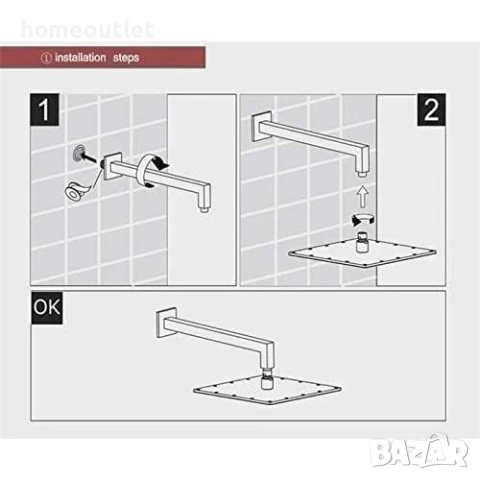 ПРОМОЦИЯ Душ глава / пита тип „Дъжд" SUGUWORD X001QN2S1H, снимка 2 - Душове - 51139662
