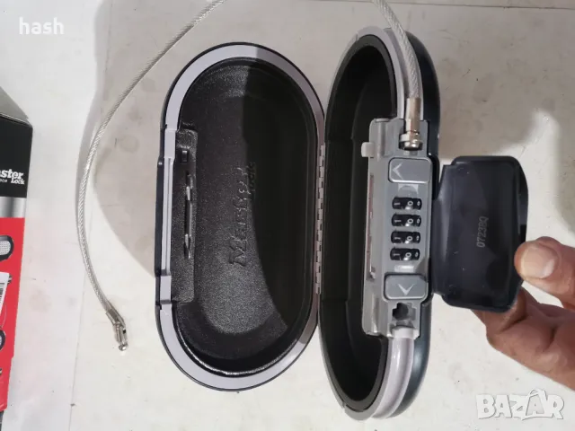 MASTER LOCK Nomade Safe [с комбинация] [с кабел] 5900EURD - Идеален за университет, офис, пътуване, снимка 8 - Други стоки за дома - 49289599