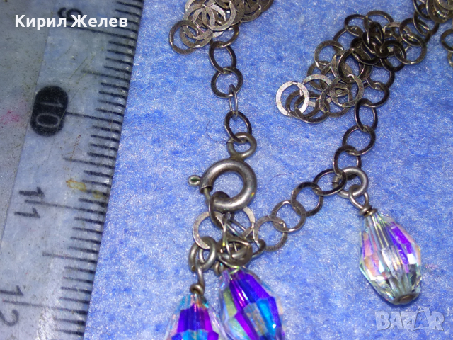 НЕЖНО СРЕБЪРНО КОЛИЕ СРЕБРО 925 с ЮВЕЛИРНО ФАСЕТИРАНИ БЛЕСТЯЩИ КРИСТАЛИ 42040, снимка 10 - Колиета, медальони, синджири - 44690692