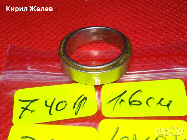 СТИЛЕН СРЕБЪРЕН ПРЪСТЕН ТИП ХАЛКА МАРКОВО СРЕБРО 925 ПРОБА РЪЧНА ИЗРАБОТКА 43797, снимка 4 - Пръстени - 44610530