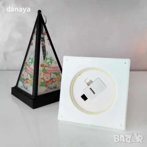 5449 Декоративен светещ коледен фенер Пирамида, 14 см, снимка 5 - Декорация за дома - 47991306