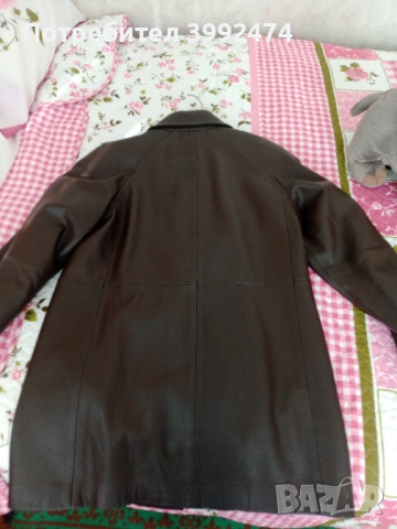 Дамско кожено манто, размер М, снимка 5 - Якета - 52106662