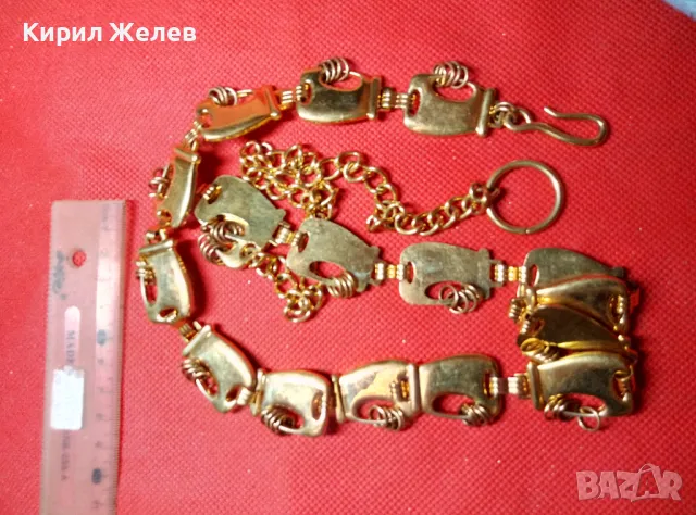 ПРЕКРАСНО СТИЛНО ДЕКОРАТИВНО ПОЗЛАТЕНО ФЕШЪН АРТ ДАМСКО КОЛАНЧЕ от БЛАГОРОДНА СТОМАНА 47376, снимка 6 - Колани - 47296531