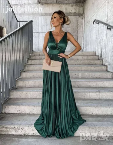 Официална рокля солей от сатен, снимка 1