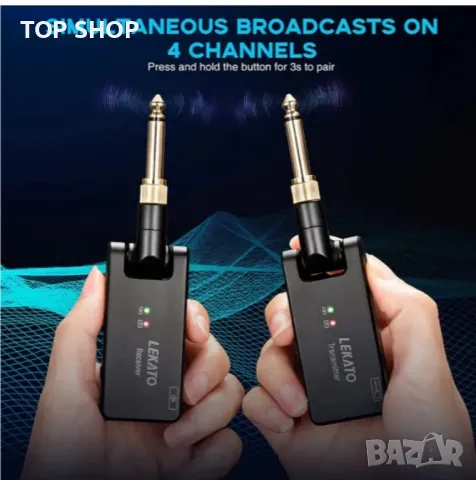 LEKATO WS-100 2.4G безжична система с кутия за зареждане, снимка 3 - Аудиосистеми - 48735531