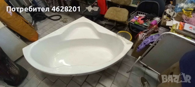 Акрилна ъглова вана .Размер: 120 x 120 x 41 см I 140 л, снимка 3 - Други стоки за дома - 52118398