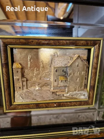 Прекрасна антикварна италианска сребърна картина , снимка 7 - Картини - 50311078