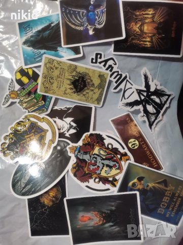 3 вид 50 бр Хари Потър harry potter самозалепващи лепенки стикери за украса декор картонена торта, снимка 4 - Други - 42810726