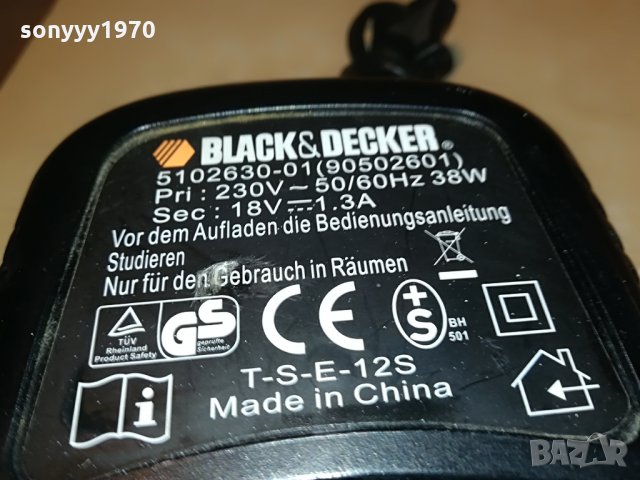 black & decker battery charger-18v-внос швеицария, снимка 7 - Винтоверти - 29167289