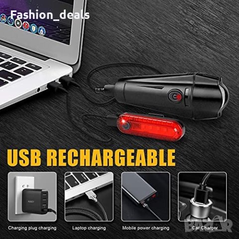 Нов Фар и стоп за колело велосипед Акумулаторни светлини за колоездачи, снимка 5 - Аксесоари за велосипеди - 40830203