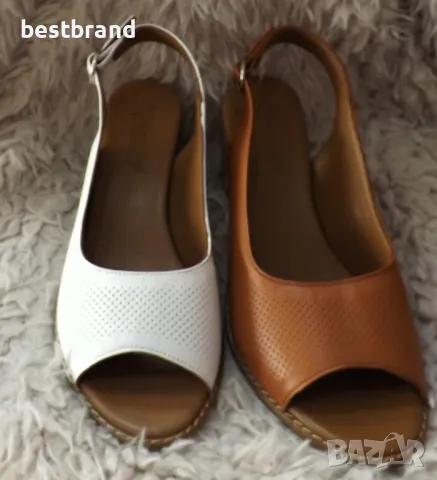 Дамски сандали от естествена кожа, на ток, код 695/89, снимка 1