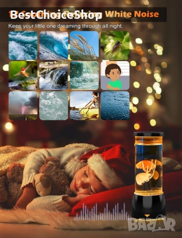 LED лампа с медуза 17 RGB цветни променливи аквариумни светлини с дистанционно управление, снимка 6 - Декорация за дома - 53091840