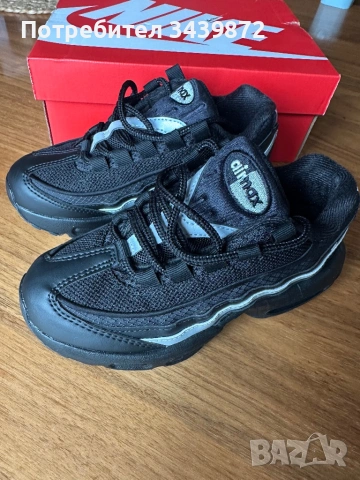 NIKE Air max 95 детски маратонки черно/ металик, снимка 5 - Детски маратонки - 53293620