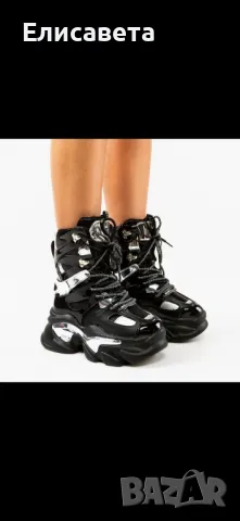 Дамски модерни боти на платформа , снимка 2 - Дамски боти - 47891559