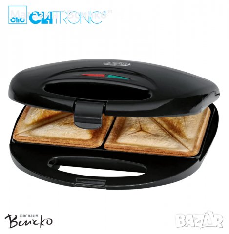 Тостер за сандвичи Clatronic ST 3477 черен, снимка 2 - Тостери - 38996227