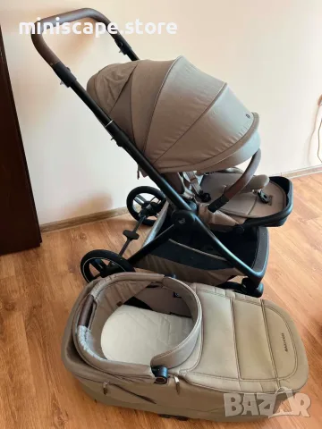 MAXI-COSI Комбинирана количка 2 в 1 OXFORD + TWILLIC TRUFFLE, снимка 3 - Детски колички - 55777464