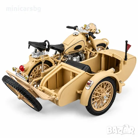 Метален мотор Урал М-72 с кош 1:10 , снимка 2 - Колекции - 56547876