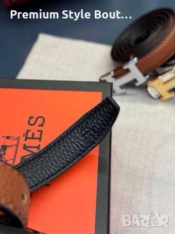 Колани hermes от естествена кожа в кутия 2см, снимка 9 - Колани - 53933169