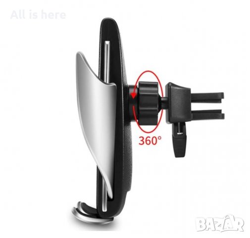 Поставка за телефон за автомобил зареждане, До 10 см, 115x68x29 мм, снимка 3 - Безжични зарядни - 36460154