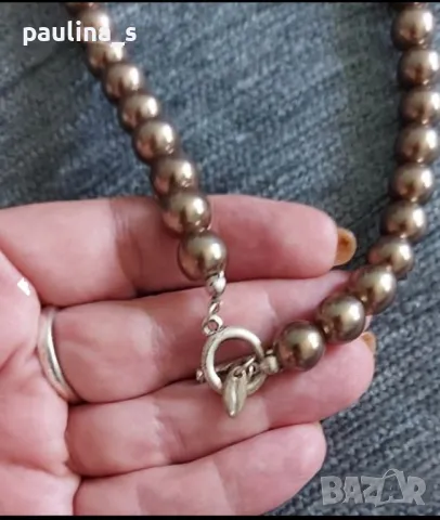 Два различни броя / Винтидж / Колие / Огърлица от натурални перли със златиста закопчалка, снимка 9 - Колиета, медальони, синджири - 42863043