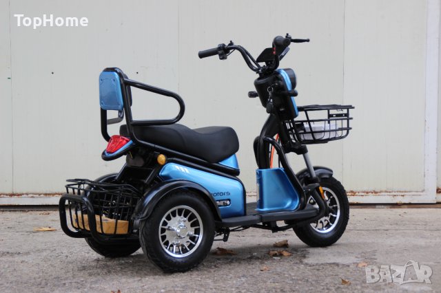  Двуместна Електрическа Триколка PUDDING 1500W, снимка 4 - Мотоциклети и мототехника - 42041292