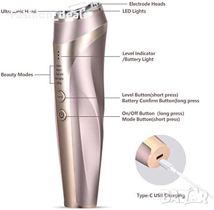 Нов MiSMON 5 в 1 Уред за Лице Ултразвук, Радиочестота, LED Терапия, снимка 2 - Други - 42717100