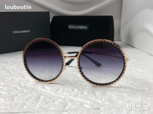 Dolce & Gabbana DG Дамски слънчеви очила кръгли овални , снимка 5 - Слънчеви и диоптрични очила - 38767143