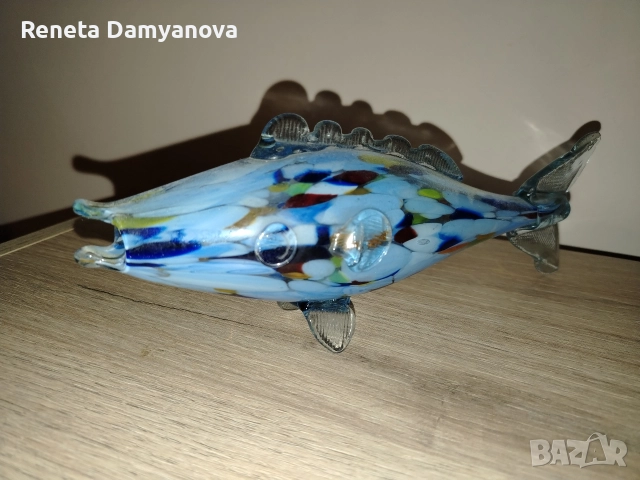 стъклена риба Мурано , снимка 2 - Антикварни и старинни предмети - 52772061