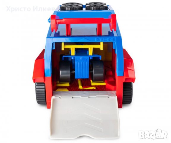 Paw Patrol Мобилен пит-стоп със състезателна кола и кученцето Чейс Голям камион на Пес Патрул, снимка 4 - Коли, камиони, мотори, писти - 39681592