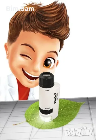 Джобен микроскоп Buki Sciences - с адаптер за смартфон, снимка 3 - Образователни игри - 56416757