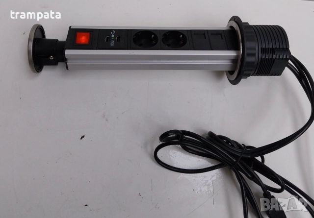 НАЙ ДОБРАТА ОФЕРТА Скрита Кула Разклонител за бюро , интернет, USB , снимка 3 - Друга електроника - 52807713