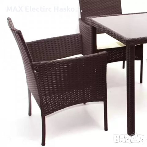 Ратанов комплект от 4 стола и маса, снимка 3 - Градински мебели, декорация  - 39496623