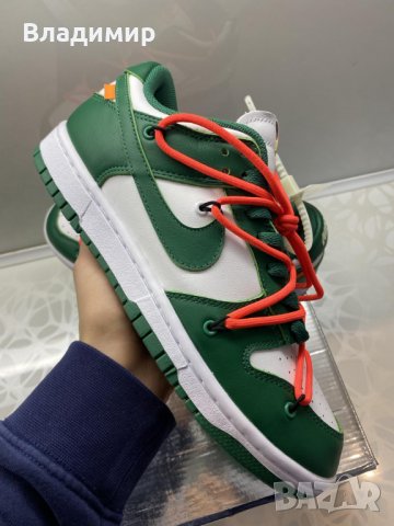 Nike Dunk Low Off-White Pine Green Мъжки/Дамски Кецове, снимка 6 - Кецове - 36821153