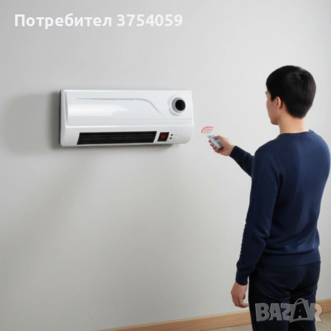 Отоплителна печка за стена Rosberg R51973A – 2000W, дистанционно управление и LED дисплей