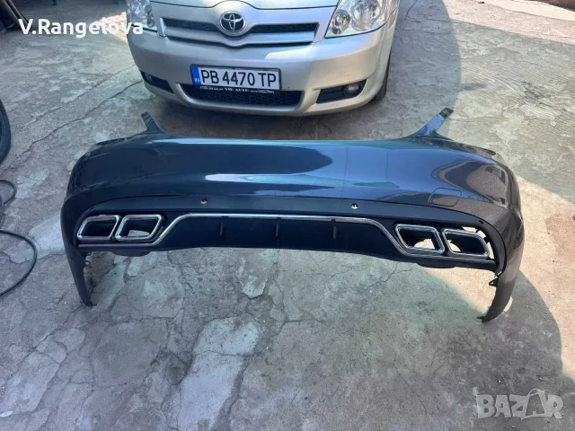 Задна броня с дифузер и накрайници за Mercedes W205 (2014-2019) Седан, снимка 2 - Части - 55944552