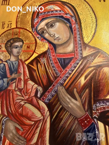Икона на Света Богородица -Троеуручица, снимка 3 - Икони - 53227262