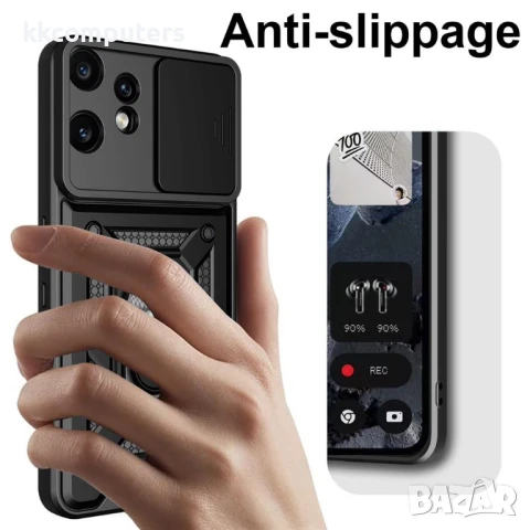 Nothing CMF Phone 2 Pro Удароустойчив Rotatable Ring Holder /Kickstand /Slide Camera/PC + TPU Калъф , снимка 11 - Калъфи, кейсове - 50820352