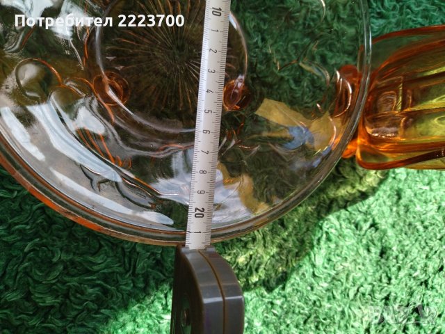 Ретро фруктиера и плато риба-цветно стъкло, снимка 6 - Аксесоари за кухня - 42216638